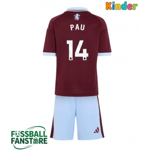 Aston Villa Pau Torres #14 Replik Heimtrikot Kinder 2026-27 Kurzarm (+ Kurze Hosen)